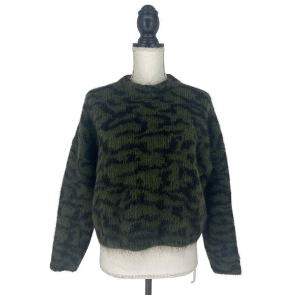 Frame Abstract Jacquard Crew Neck Sweater - Picture 3 of 12